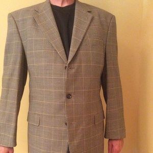 Men's Burberry Houndstooth Tweed Sports Coat 42R